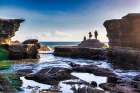 Tanah Lot Temple is a significant Hindu temple on a rock formation off the coast of Bali, Indonesia Art Print